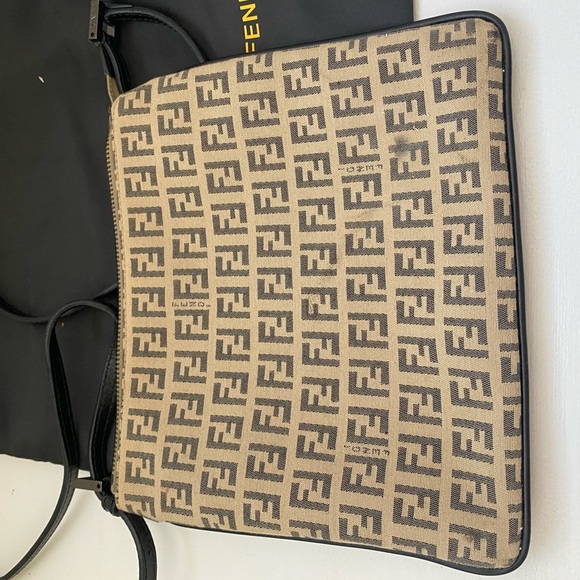 SOLD Fendi Brown Zucchino Canvas Mini Crossbody - Picture 5 of 13